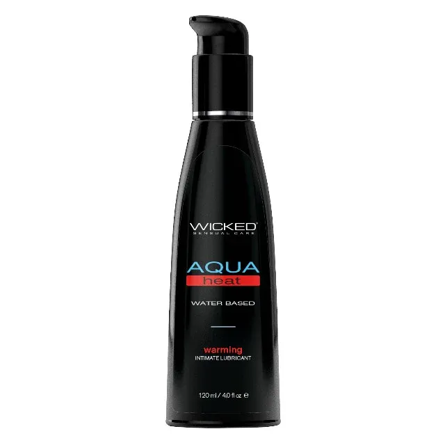 Lubrifiant pe bază de apă WICKED Aqua Heat, formulă inovatoare cu extract de frunză de măslin, efect de încălzire, 120 ml