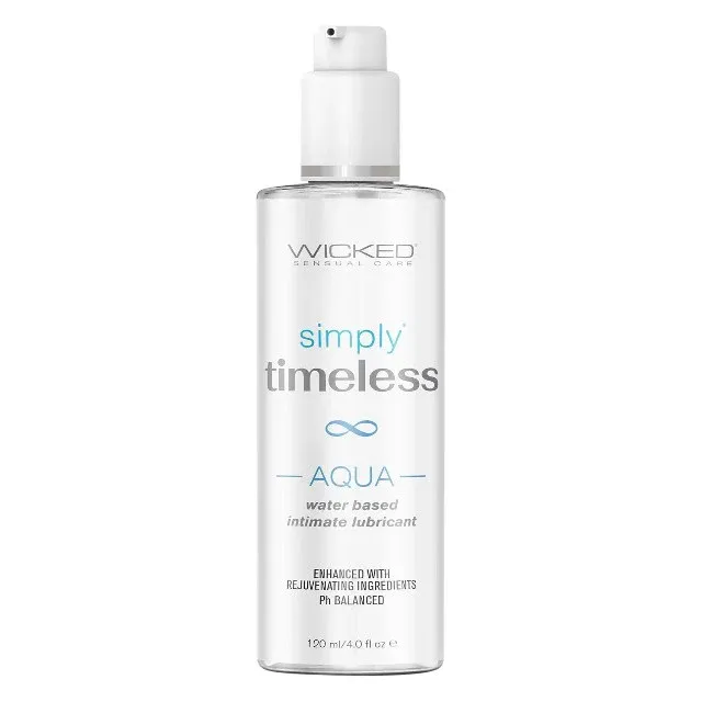Lubrifiant pe bază de apă WICKED Simply Timeless Aqua, formulă extra-hidratantă, cu aloe vera, vitamina E și scualan, 120 ml