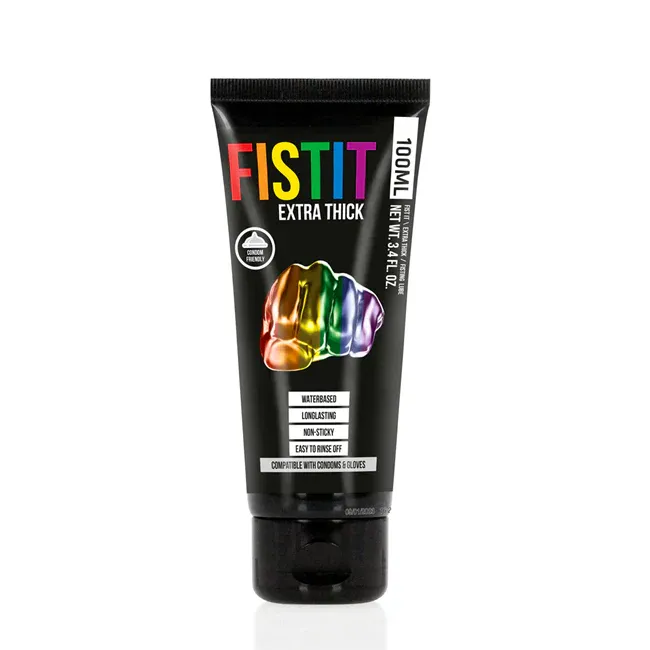 Lubrifiant premium FISTIT - Extra Thick Rainbow, pe baza de apa, nelipicios, 100 ml