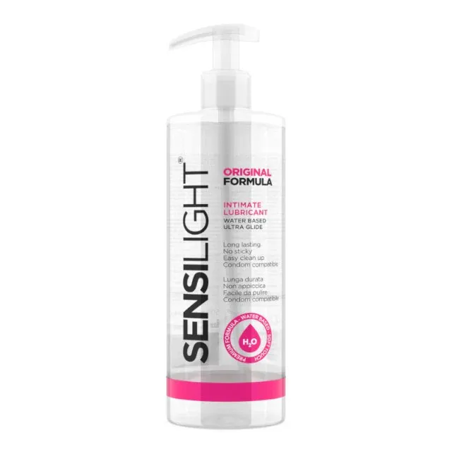 Lubrifiant SENSILIGHT Original Formula, pe bază de apă, cu efect de lungă durată, compatibil cu prezervative, 500 ml