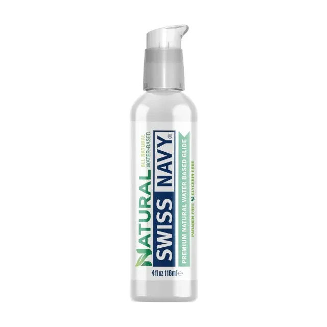 Lubrifiant SWISS NAVY Natural, pe bază de apă, formulă naturală potrivită pentru pielea sensibilă, aromă de aloe vera, 118 ml