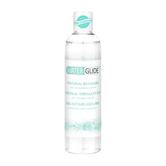 Lubrifiant WATERGLIDE Natural Intimate Gel, pe bază de apă, formulă 100% naturală, efect de lungă durată, 300 ml