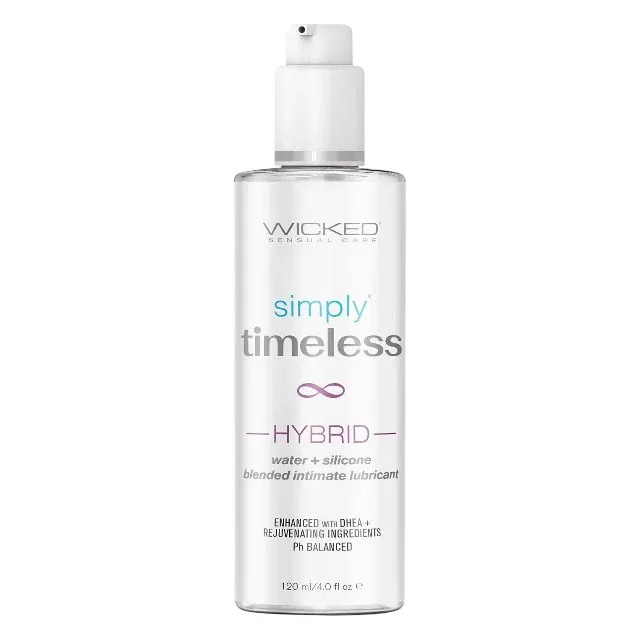 Lubrifiant WICKED Simply Timeless Hybrid, pe bază de apă și silicon, formulă extra-hidratantă, cu vitamina E și scualan, 120 ml