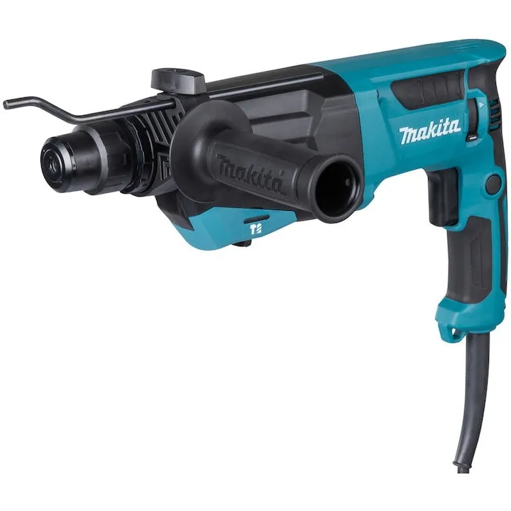 Makita Ciocan rotopercutor Makita HR2670, 800 W, 3 J, 26mm SDS-PLUS , 1500 RPM, 4500 BPM, 4 m lungime cablu alimentare, valiza transport