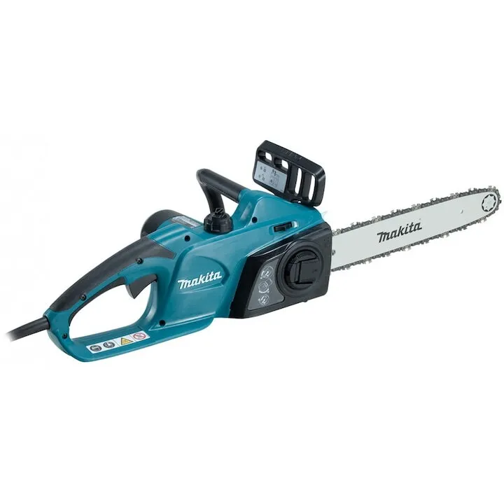 Makita Drujba electrica (fierastrau) cu lant Makita UC3551A, 2000 W, lungime lama 35 cm, viteza taiere 14.5 m/s,pas lant 3/8, grosime lant 1.3 mm