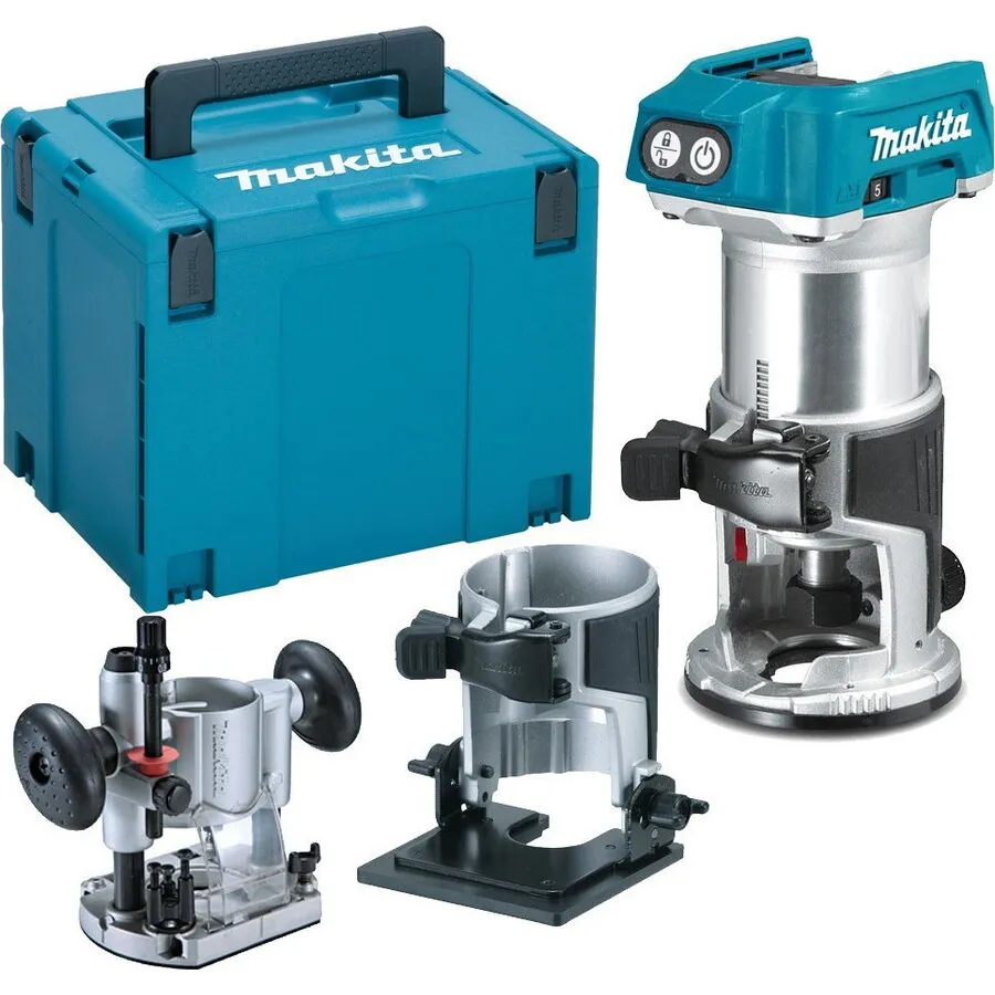 Makita Makita Plunge Router 18V Solo cu Control al Vitezei si cu Sistem de Aspiratie