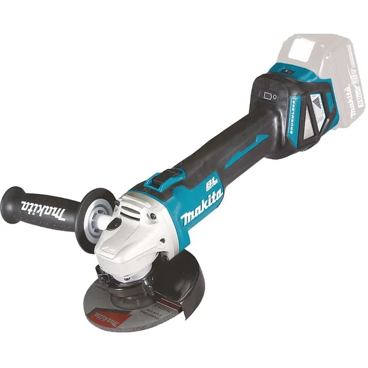 Makita Polizor unghiular Makita DGA517Z, cu regulator de turatie, fara fir, 125 mm, fara acumulator in set