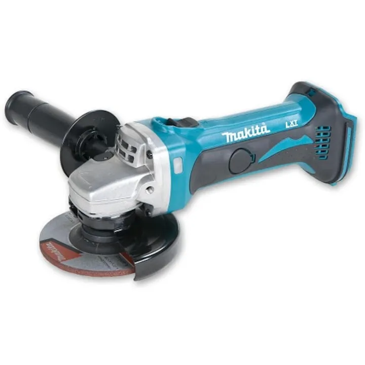 Makita Polizor unghiular pe acumulator Makita DGA452Z, 18 V, 115 mm diametru disc, Viteza 11.000 RPM, Aparatoare disc, Maner lateral, Cheie strangere, Cutie transport carton, Fara acumulator/incarcator