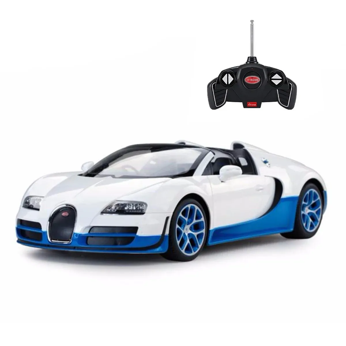 Masina cu telecomanda Rastar Bugatti Veyron Grand Sport Vitesse, 1:18, Alb