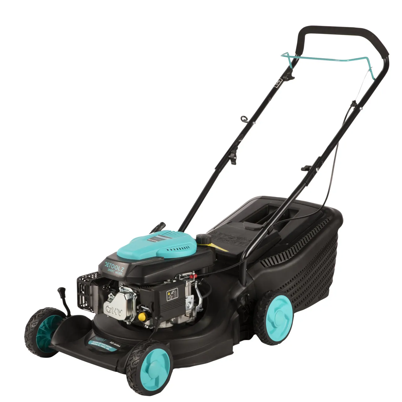 Masina de tuns iarba pe benzina  - 3 in 1 - colectare, mulcire, evacuare posterioara, 3.6 CP, 40 cm, 40L, Detoolz DZ-M104