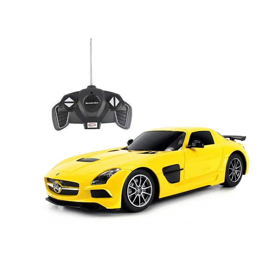 Masinuta cu telecomanda Rastar Mercedes-Benz SLS 1:18, Galben