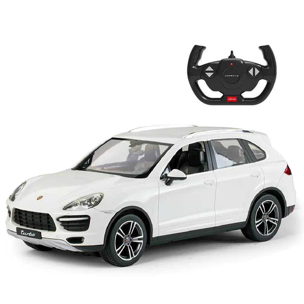 Masinuta cu telecomanda Rastar, Porsche Cayenne Turbo, 1:14, Alb