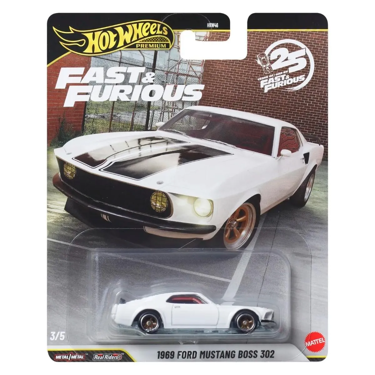 Masinuta Fast and Furious, Hot Wheels, 1969 Ford Mustang Boss 302, JHW72