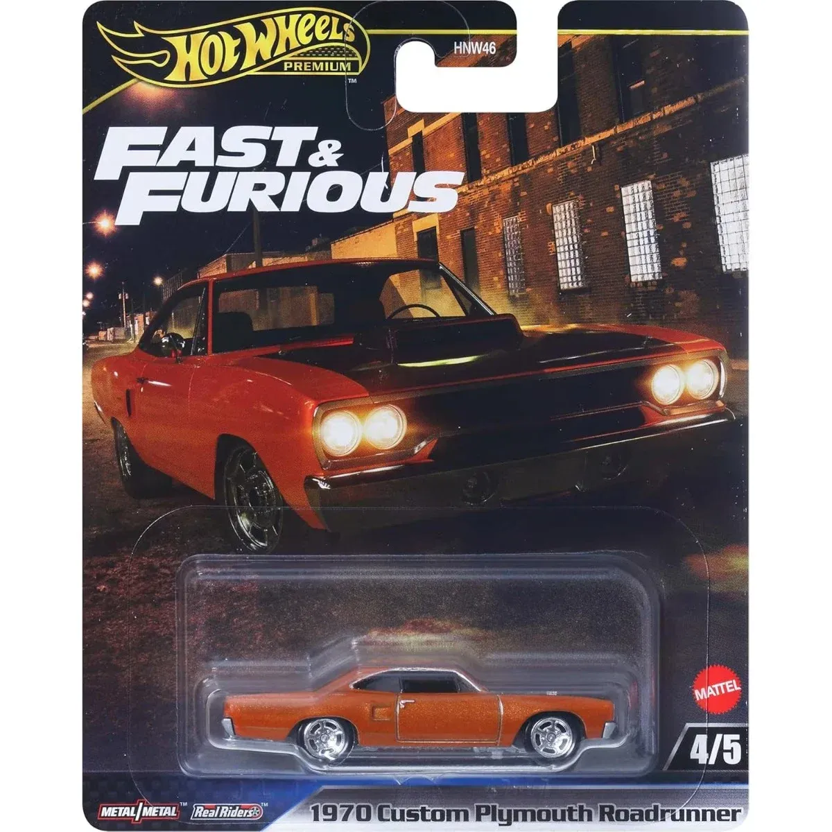 Masinuta Fast and Furious, Hot Wheels, 1970 Plymouth Roadrunner, JBL87