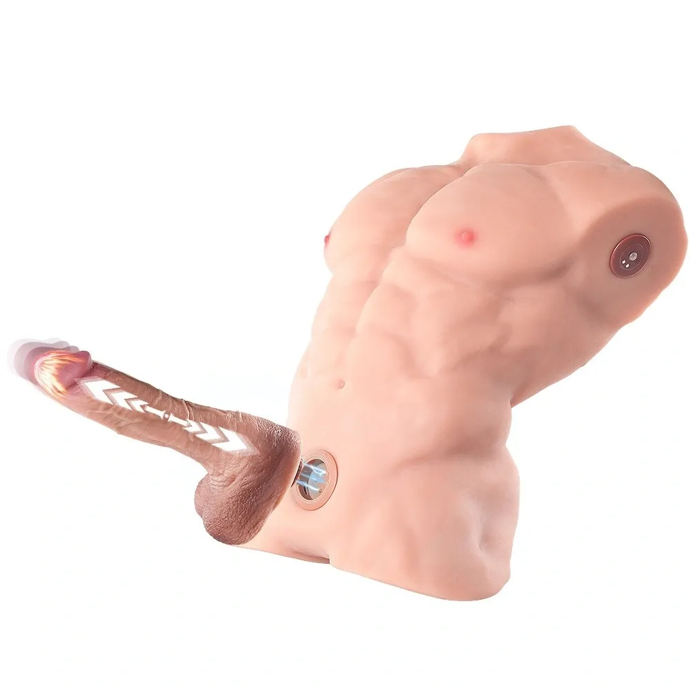Masturbator Fitter cu Penis, Control prin Aplicatie Mobila, 10 Moduri, USB Magnetic, Natural, 11.5 kg