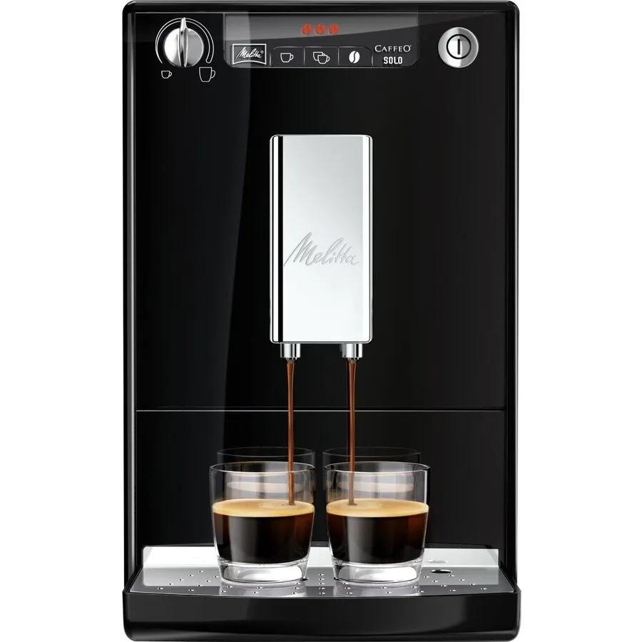 MELITTA Espressor Automat Melitta Solo E950-201, 15 Bar, 1400 W, Cafea Boabe, Espresso, Americano, Rezervor 1.2 L, Negru