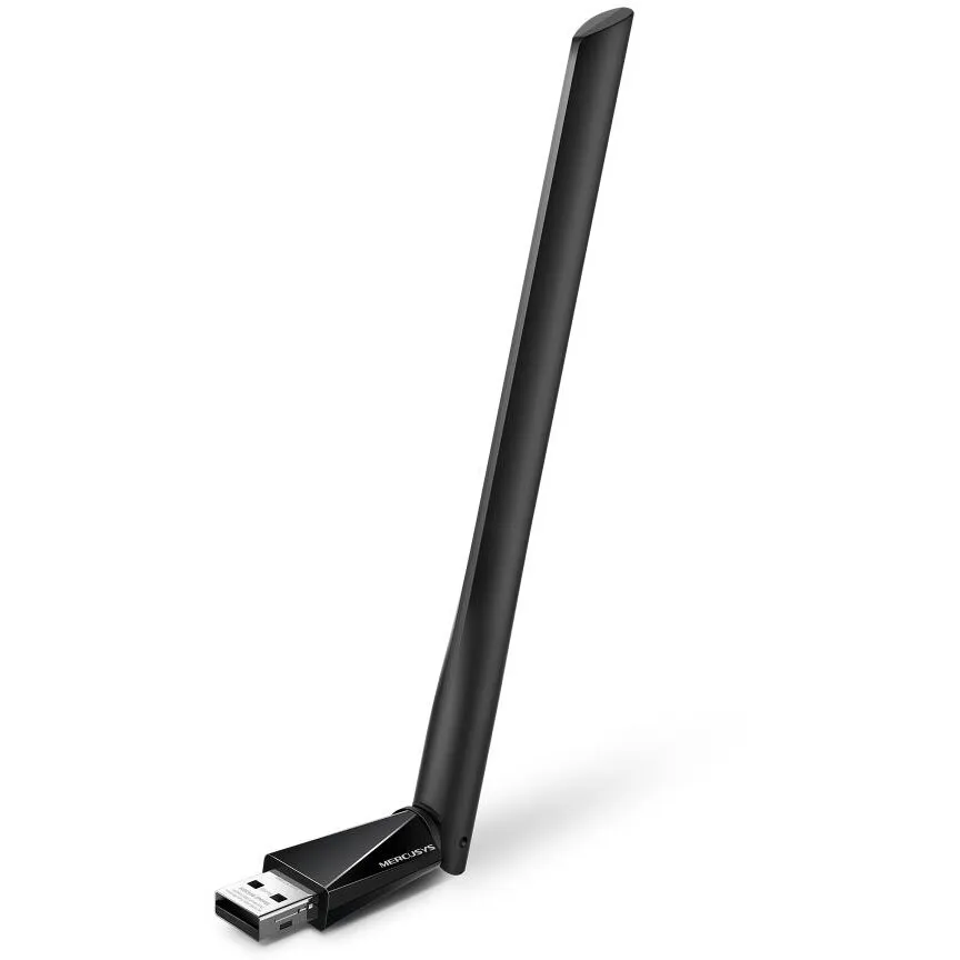 MERCUSYS Adaptor wireless Mercusys MA30H, AC1300 Dual-Band, Wi-Fi, USB 2.0, Viteza 1300 Mbps, Antena, Negru MA30H