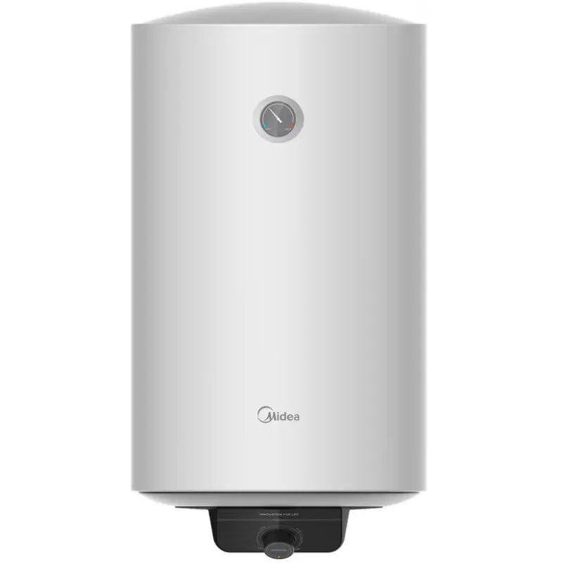 Midea Boiler electric Midea D100-15FG, Cilindric, 100l, 1500W, indicator temperatura, rezervor emailat, montaj vertical, Alb