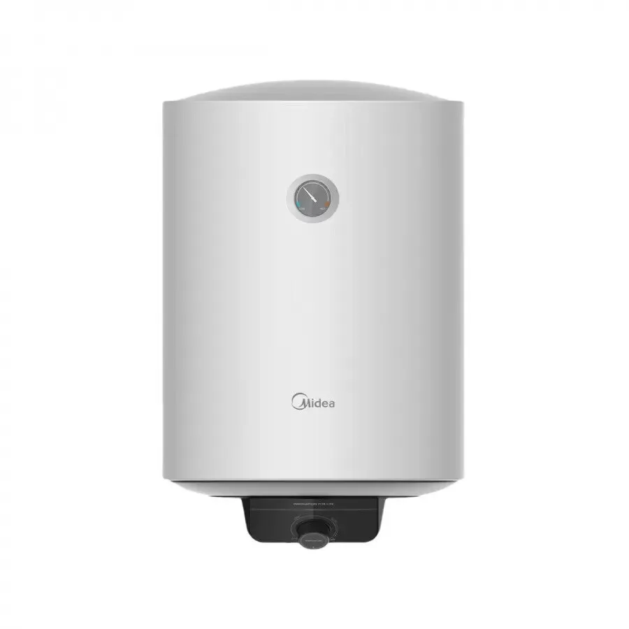 Midea Boiler Electric Midea Seria Lume D50-15FG Model Cilindric 50L Control Mecanic, 1500W, Supapa de siguranta de reducere a presiunii, protectie la supraincalzire, Alb