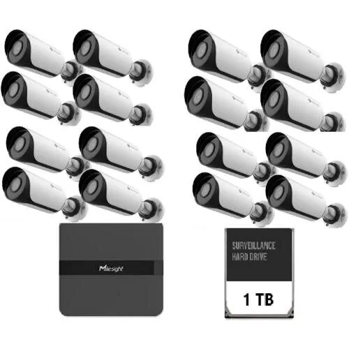 MILESIGHT&nbsp;TECHNOLOGY Kit supraveghere video MILESIGHT TECHNOLOGY KIT16BULLET2MP, 16 camere bullet + NVR, 2MP