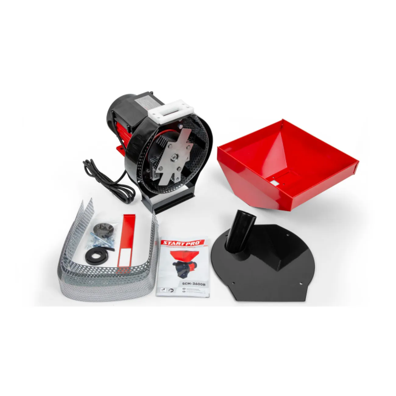 Moara electrica de furaje,Start Pro SCM-3600B, 250 kg/h cu 5 site-3 mm, 4 mm, 5 mm, 5 mm, 6 mm