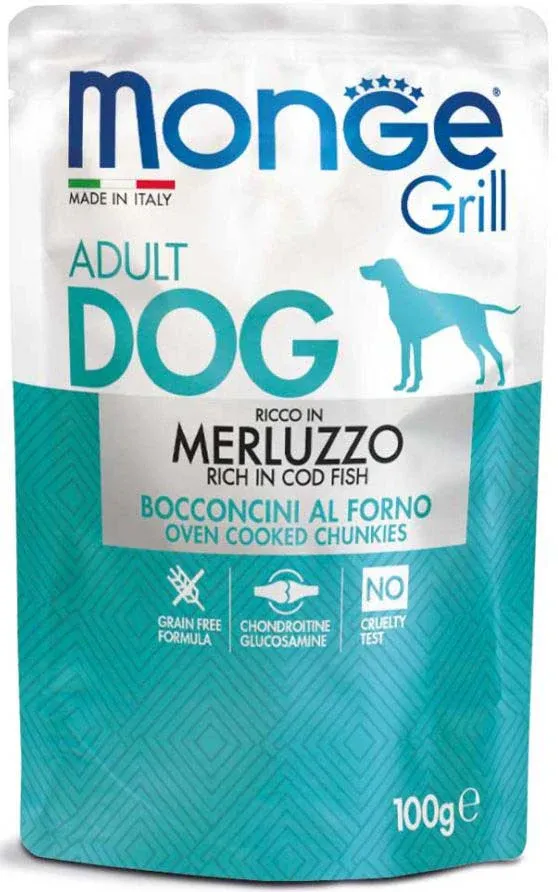 MONGE Grill Plic hrană umedă pentru câini, cu Cod 100g