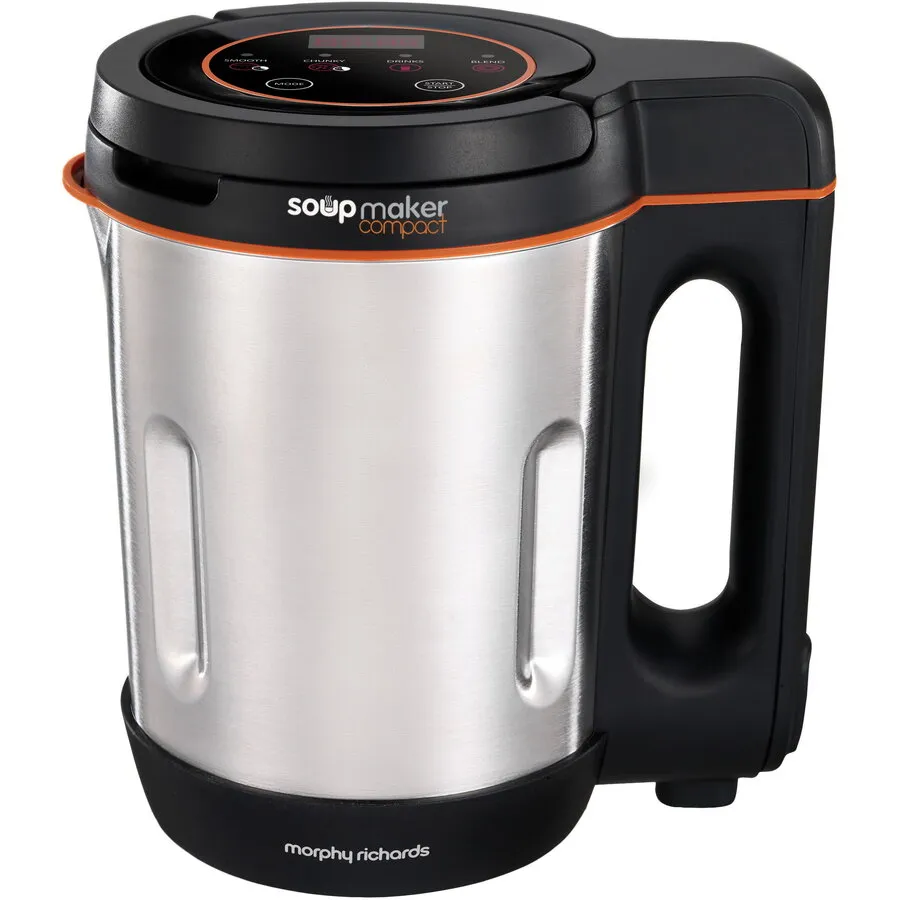 Morphy&nbsp;Richards Aparat preparat supa crema Morphy Richards, 900 W ,1 litru, 4 functii, Negru/Argintiu