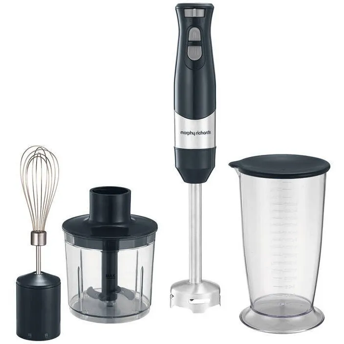 Morphy&nbsp;Richards Blender Vertical Morphy Richards, Total Control, Set Pahar Gradat 0.7L, Tel Tocator, 600W, Albastru Inchis