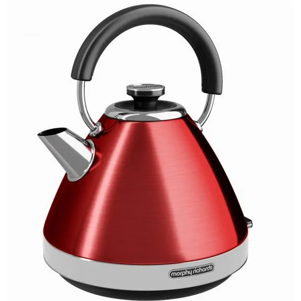 Morphy&nbsp;Richards Fierbator de apa Morphy Richards Venture 100133, 1.5 L, 2200 W, gradatie transparenta, compartiment cablu, filtru anti-calcar, Rosu