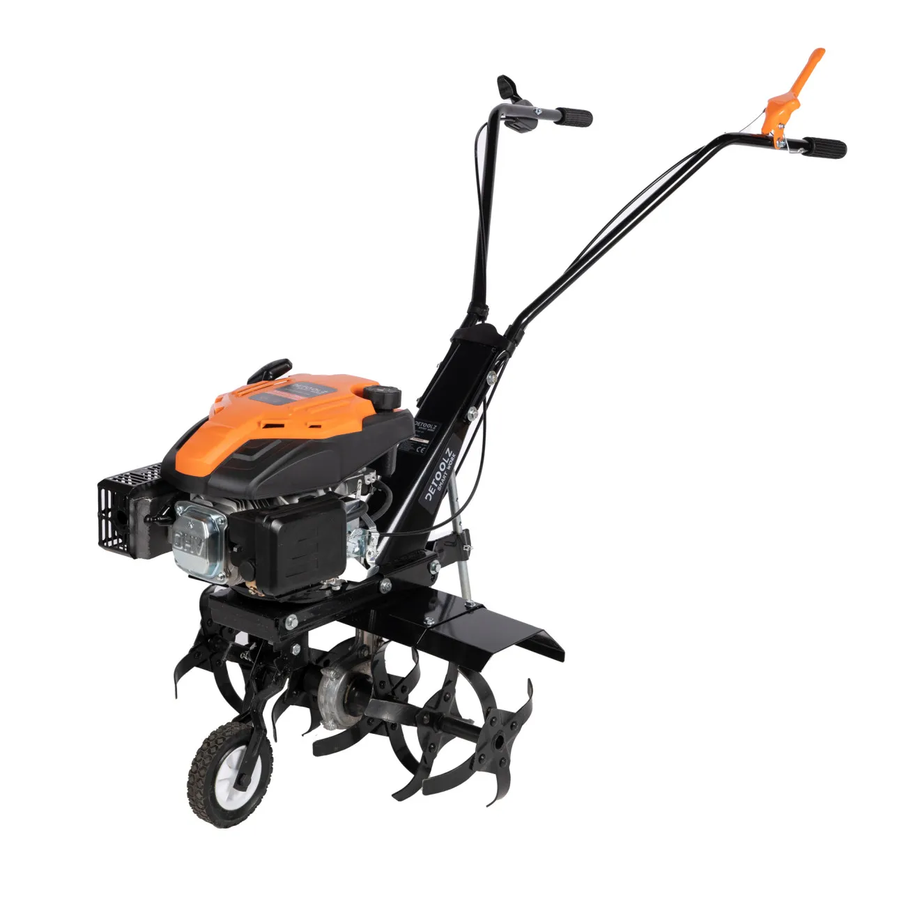Motocultor benzina, Detoolz,  6CP, 1 viteza, pornire manuala, cu roti
