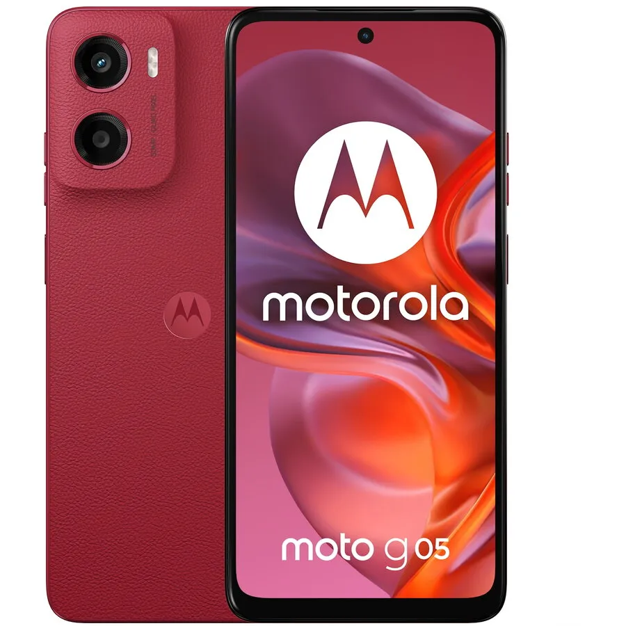 Motorola Telefon mobil Motorola moto g05, 6.67 inch, Dual SIM, 64GB, 4GB RAM, 5200 mAh, 4G, Plum Red