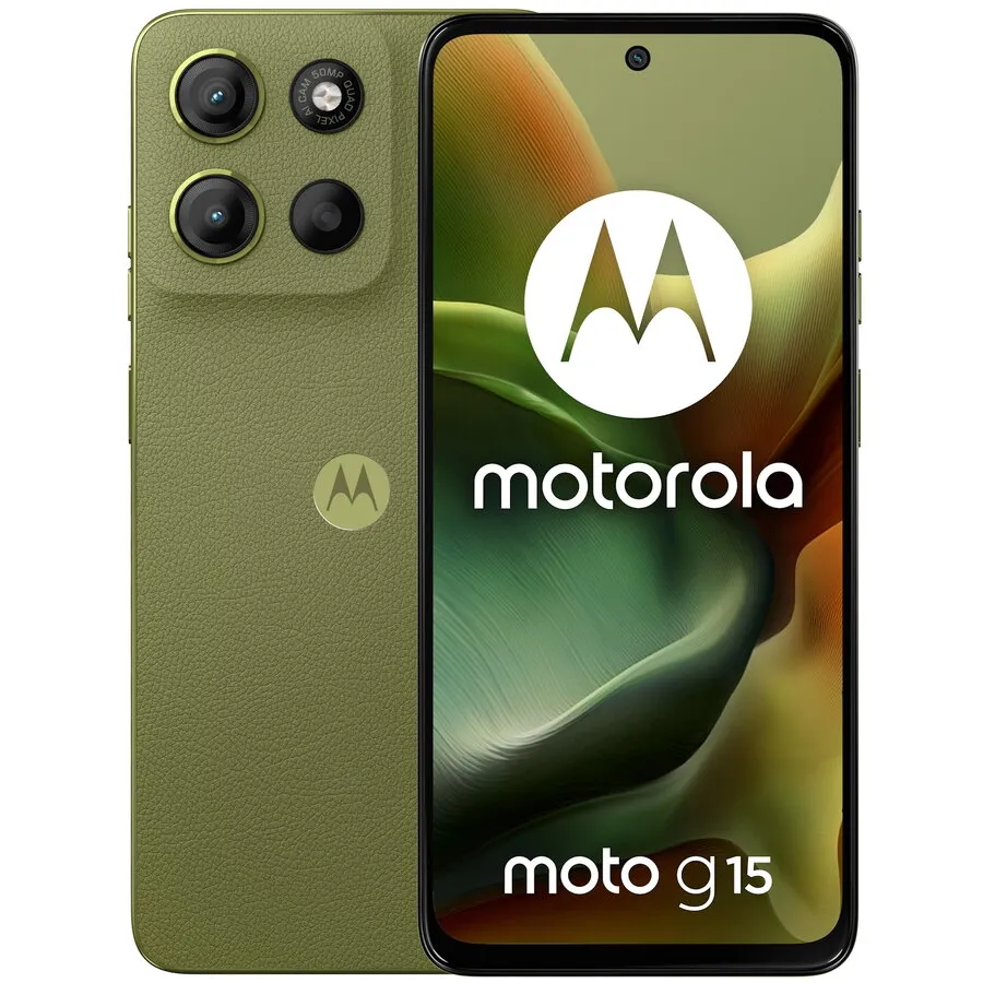 Motorola Telefon mobil Motorola moto g15, 6.72 inch, Dual SIM, 128GB, 4GB RAM, 5200 mAh, 4G, Iguana Green