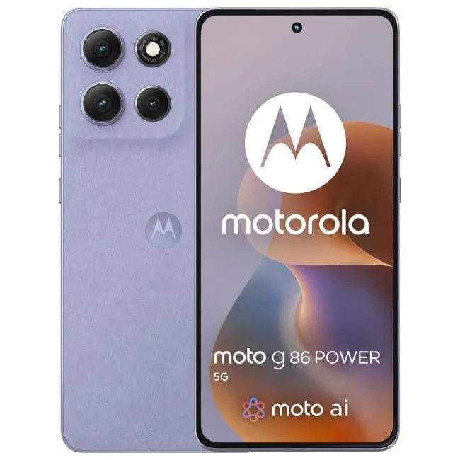 Motorola Telefon mobil Motorola moto g86 power, 5G, 6.67, Dual SIM, Android 15, USB Type-C 12GB RAM,  256GB, 6720 mAh, Albastru liliac