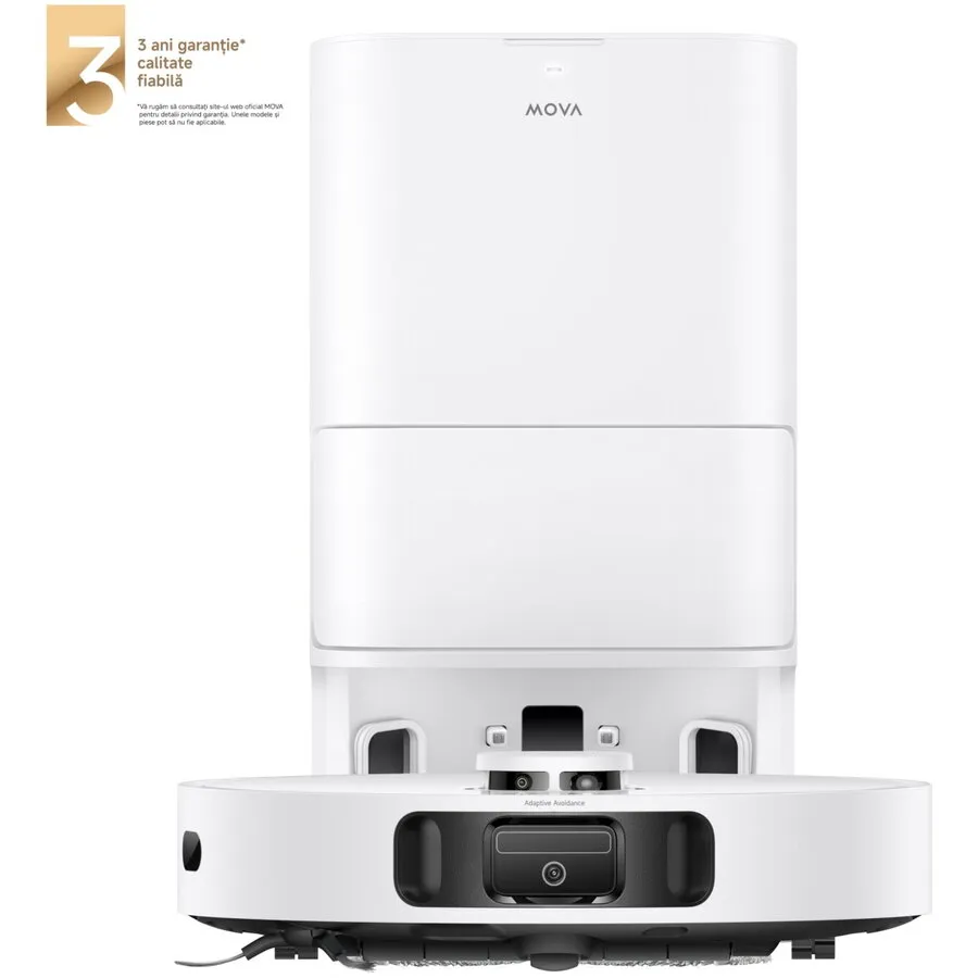 MOVA Robot aspirator si mop MOVA E40 Ultra, 19000Pa, Auto-curatare, Perii anti-incurcare, Statie inteligenta, Alb