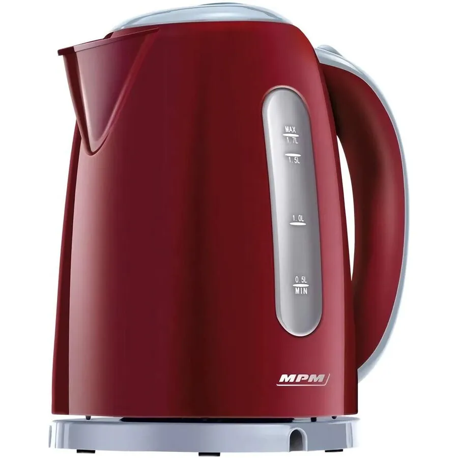 MPM Fierbator MPM MCZ-85/B2, 2200W, 1.7 litri, rotire 360 °, oprire automata, indicator nivel apa, rosu/gri