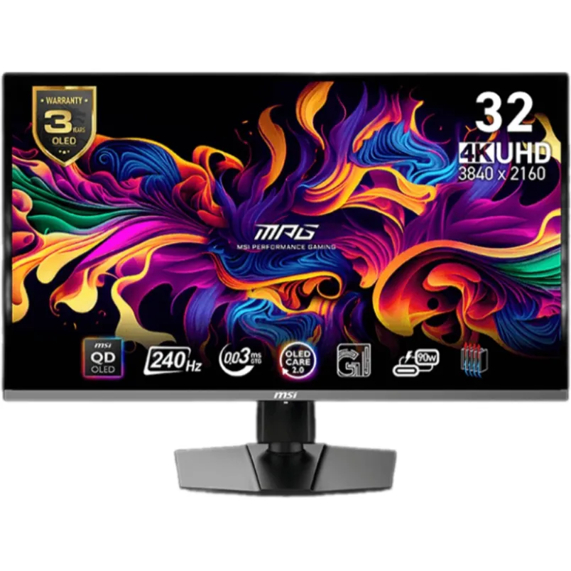 MSI Monitor Gaming MSI MPG 321URX QD-OLED, 31.5 inch, UHD, 3840 x 2160, HDMI, DisplayPort, 240 Hz, 0.03 ms, Negru