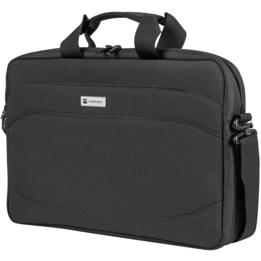 natec Geanta laptop Natec Nanger, compatibilitate dimensiune laptop 15.6, 1 compartiment, material Polyester 900D, Polyester 1680D, Negru