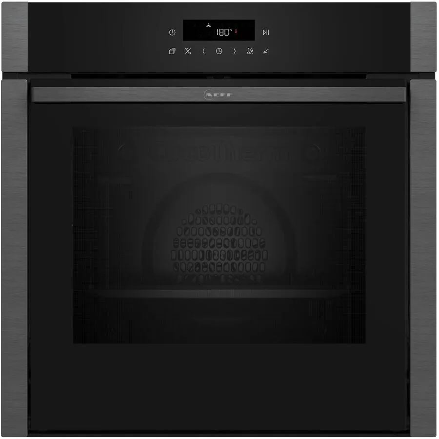 NEFF Cuptor electric incorporabil Neff B5ACJ7HG3 N50, 71 l, 7 moduri de incalzire, sistem CircoTherm, Air Fry, controlul tactil LED, Negru-Grafit