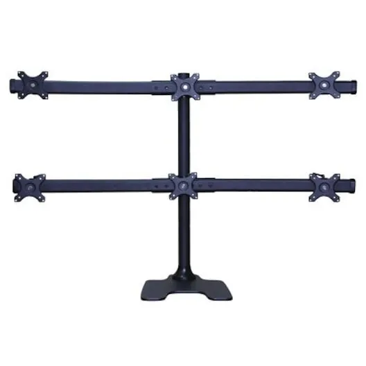 NEOMOUNTS Suport monitor Neomounts FPMA-D700DD6, pentru 6 monitoare, ecran 10-27 inch, greutate maxima 8 kg/monitor, Negru