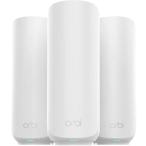 netgear Router Wireless Netgear Orbi Mesh 370 Series RBE371, Dual Band, Wi Fi 7, 2.4 GHz: 1200 Mbps, 5 GHz: 2400 Mbps, 3 bucati, Alb