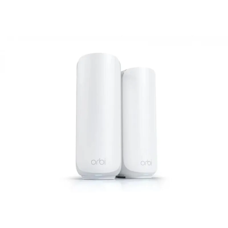 netgear Router wireless Netgear Orbi RBE372-100EUS, Banda dubla, 2.4 GHz/ 5 GHz, 3500 Mbit/s, Wi-Fi 7, 2 bucati, Alb
