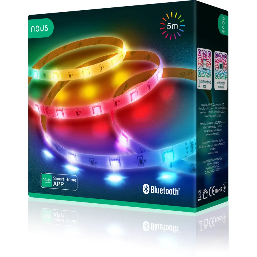 Nous Banda LED Nous RGB F6, 5m, Bluetooth, control aplicatie