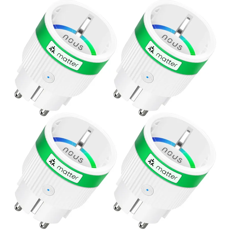 Nous Set 4 prize inteligente NOUS A8M, Wi-Fi, matter, 16A, Monitorizare consum energie