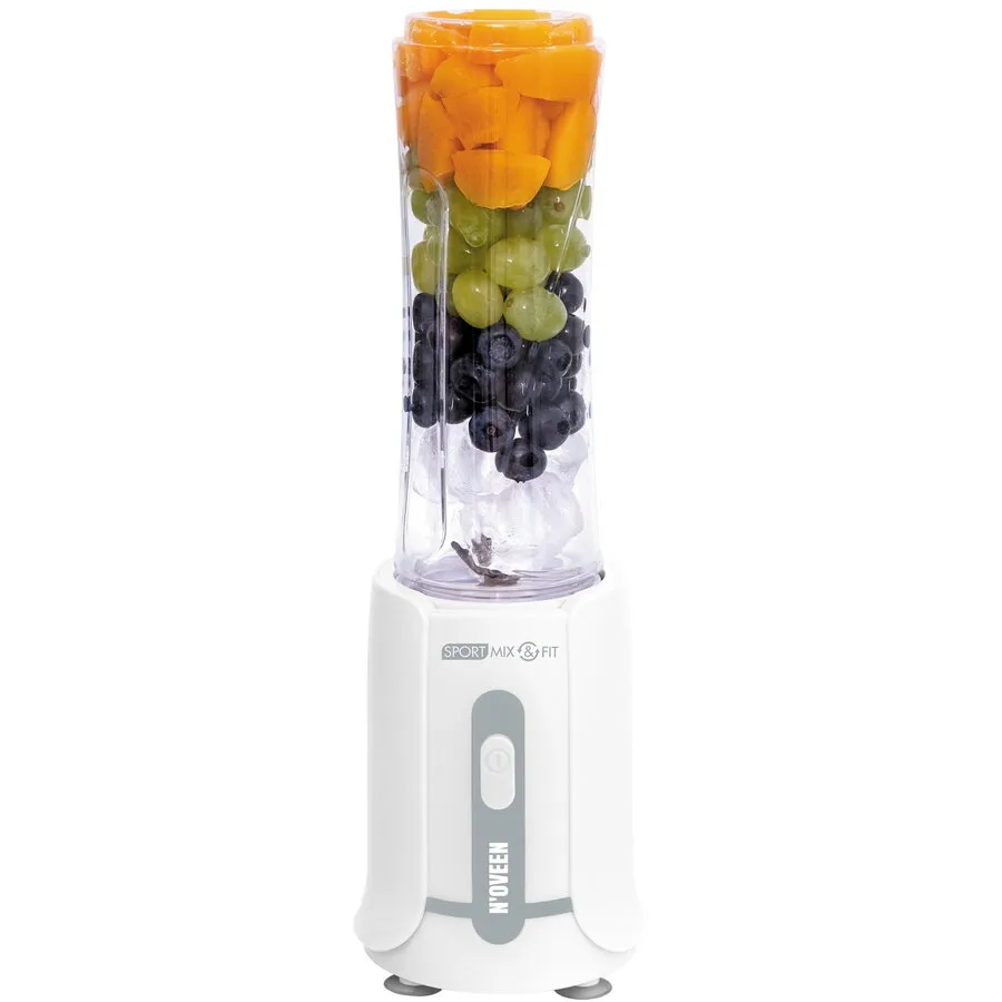 NOVEEN Blender, Noveen, Sport Mix & Fit SB230, 600 ml, 300 W, Alb/Gri