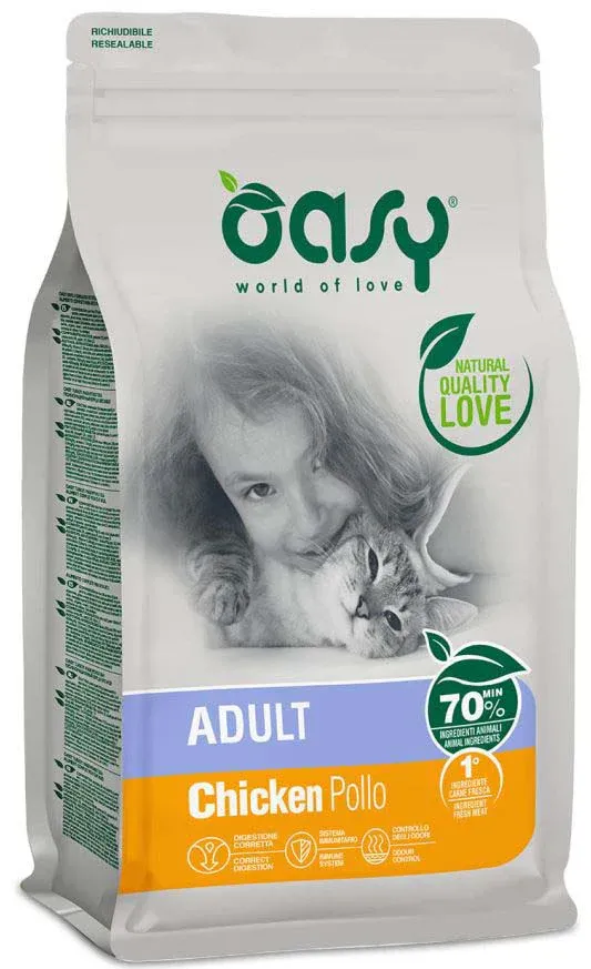 OASY Hrană uscată pentru pisici adulte, Pui