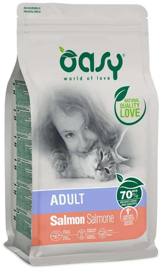 OASY Hrană uscată pentru pisici adulte, Somon