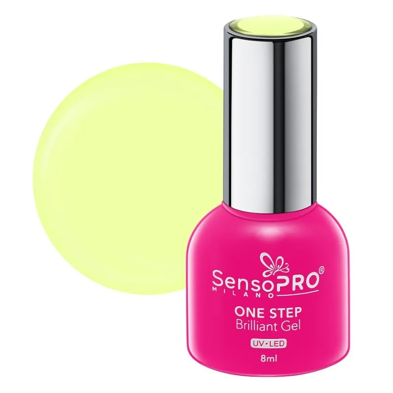 Oja Semipermanenta One Step Brilliant Gel SensoPRO Milano 8 ml, Lemon Sorbet 48