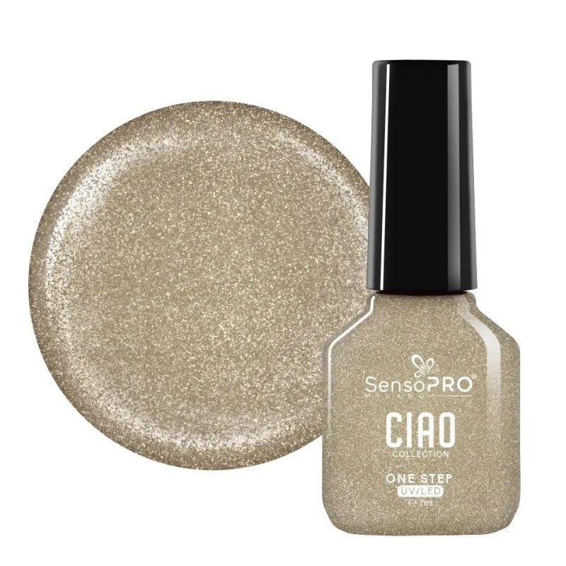 Oja Semipermanenta One Step, Champagne Gold, SensoPRO Ciao Collection, 7 ml