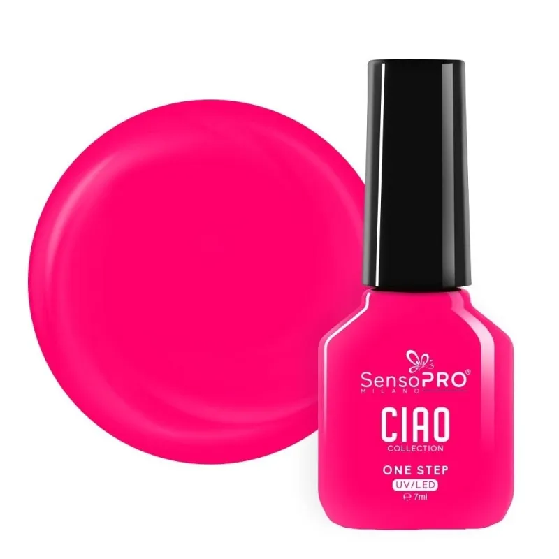 Oja Semipermanenta One Step, Electric Flamingo, SensoPRO Ciao Collection, 7 ml