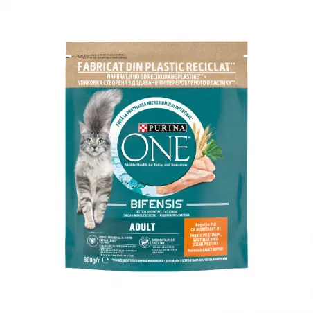 One Adult, hrana uscata pentru pisici, Pui si Grau, 800 g